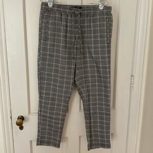 Forever 21 gray check pants size medium